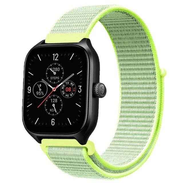 20mm 22mm Nylon Loop Strap for Amazfit GTR 47mm/GTR4 3 Pro/GTS 4 mini/3 Bracelet for Amazfit Balance 3 2/bip 5 6 Max/Stratos 2 3