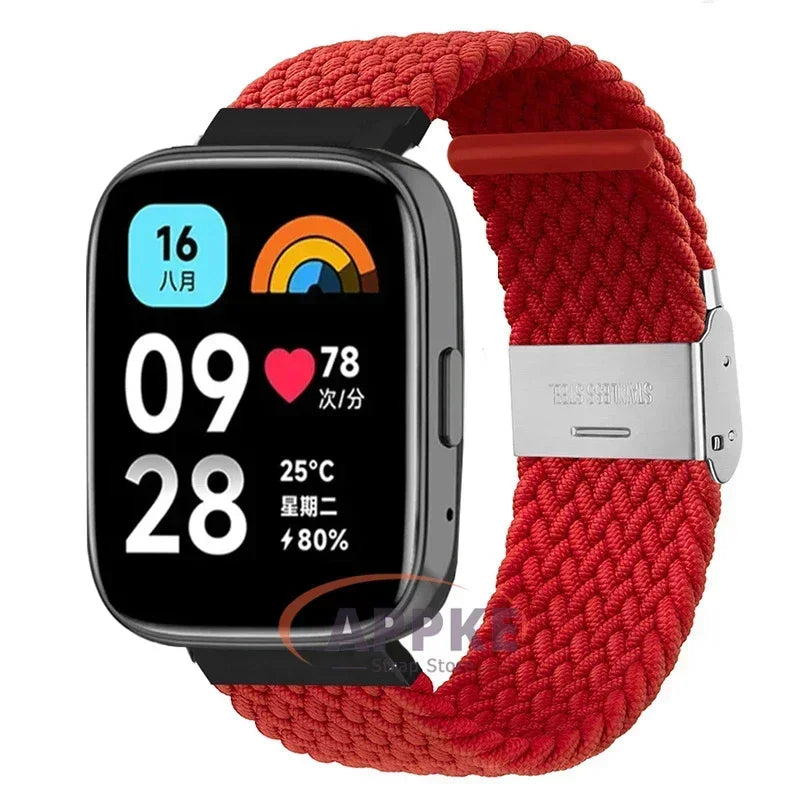 Elastic Braided Strap For Redmi Watch 5/3 Active Watchband Nylon Adjustable Quick Release Bracelet For Redmi Watch 3/5 Lite