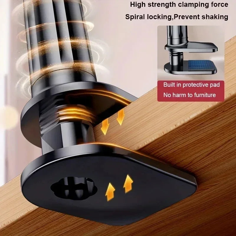 Lazy Holder Spiral Base Bed Top Lazy Artifact Bedhead Phone Tablet Stand for IPad 11 Air Redmi Pad Pro Galaxy Tab Bedside Mount