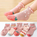 5Pairs Baby Socks Newborn Baby Boy Cute Short Sock 0-1-3-10Y Kids Cotton Toddler Cartoon Soft Children's Sports Socks for Girls