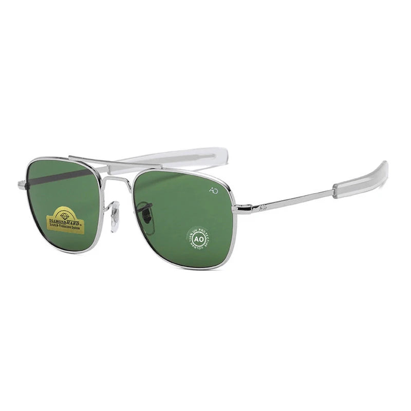 1pcs/3pcs Pilot Fashion Glasses Men Top Quality Brand Designer Tempered Glass Lens AO Pilot Fashion Glasses For Women Male