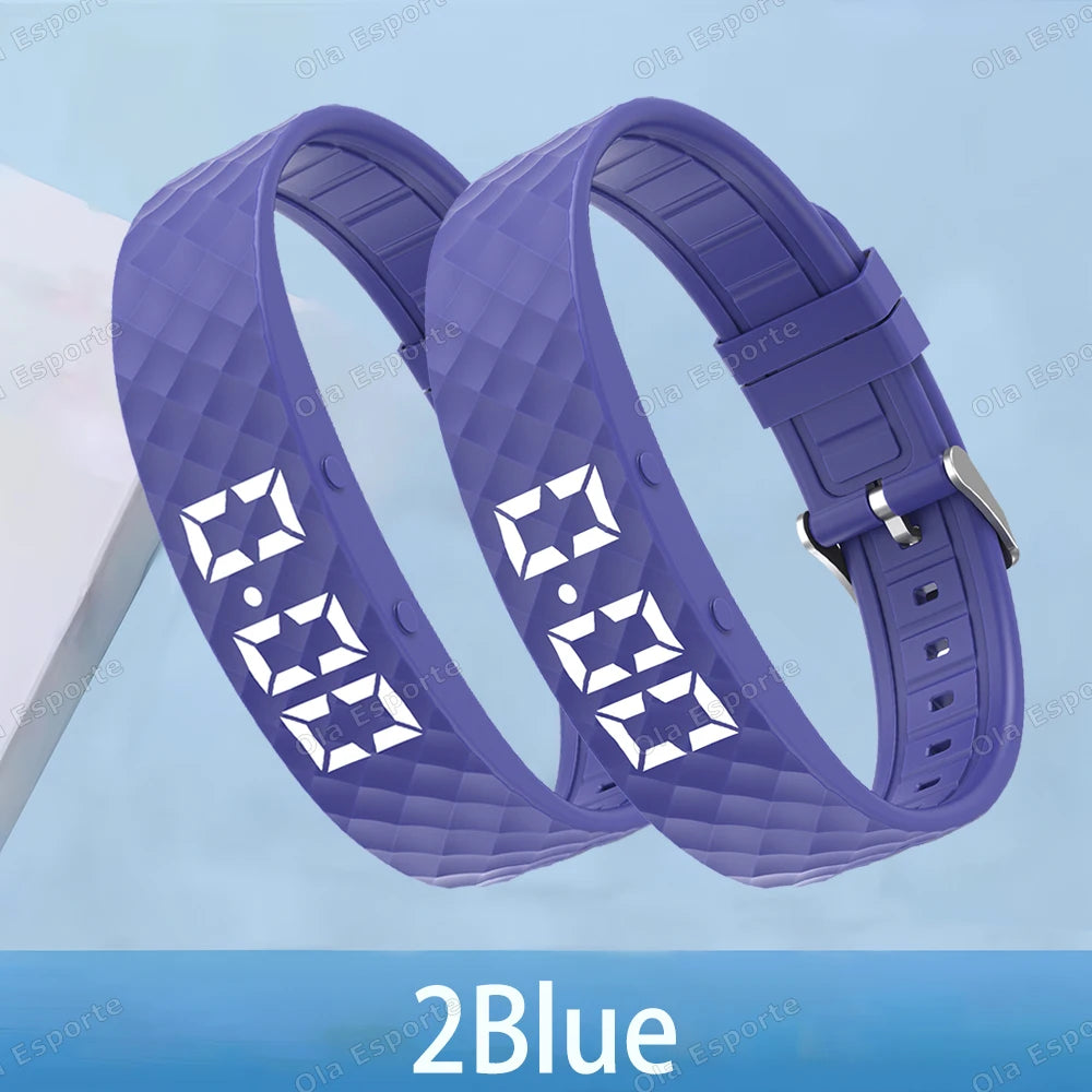 2026 New LED Digital Smart Bracelet Monitor Vibration Alarm Wristband Smart Bracelet Waterproof Smartband for Student Smart Band