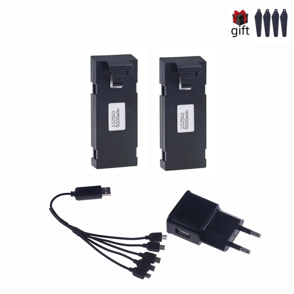 Upgrade 3.7V Drone Battery Accessory 5000mAh For E88 E88 PRO E99 PRO E525PRO Mini Uav Drone Battery 4K Drone Spare Parts Battery