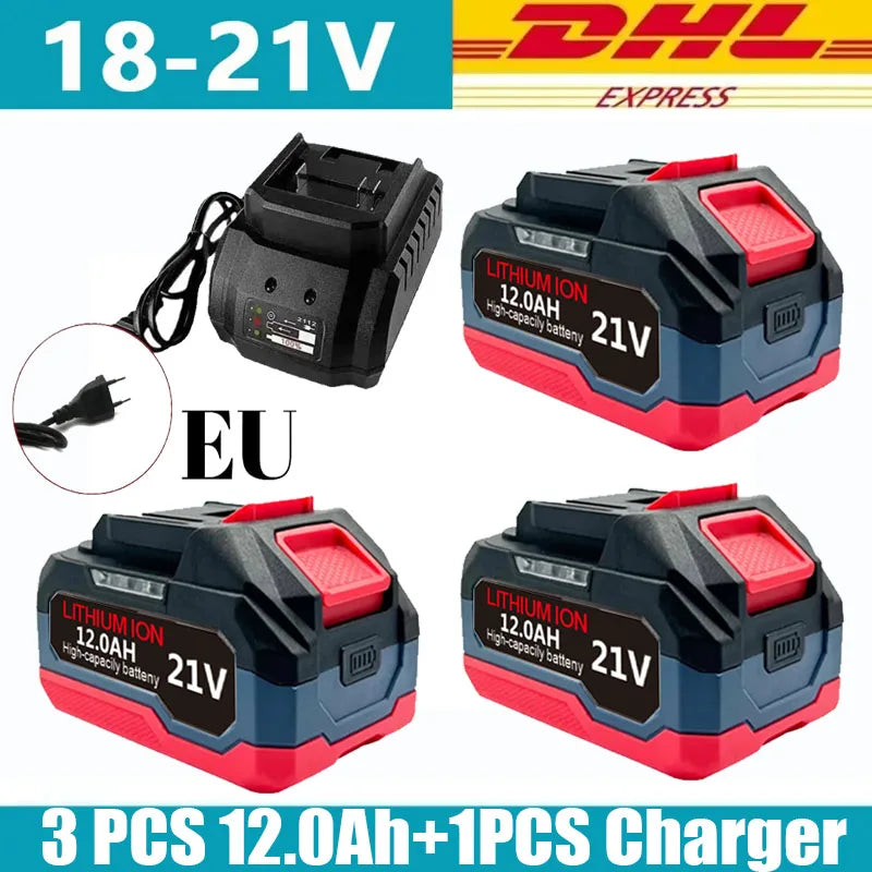 18V 21V 6.0 9.0 12.0Ah Rechargeable Lithium Battery For Makita 18v Power Tools Cordless Wrench Saw Drill Grinder Screwdriver .