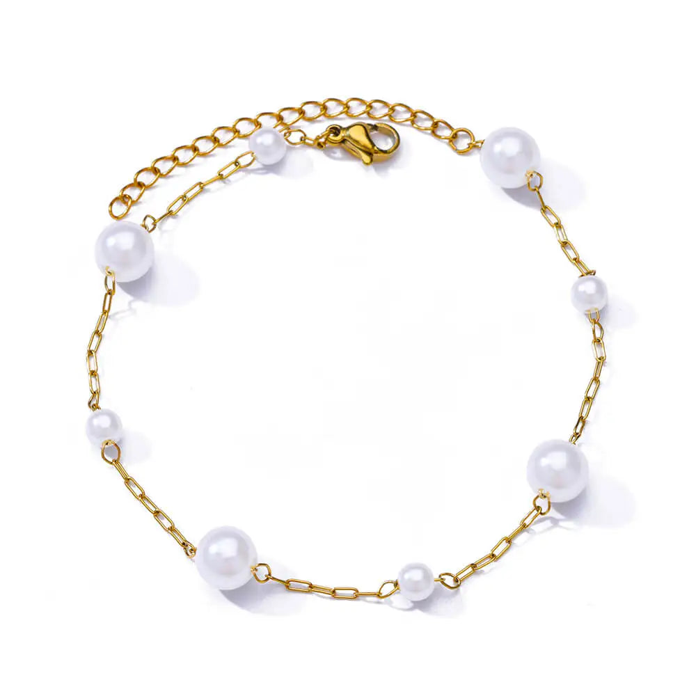 Colorful Boho Drops Anklets For Women Gold Color Stainless Steel Geometric Anklet Luxury Wedding Aesthetic Summer Jewelry Gift