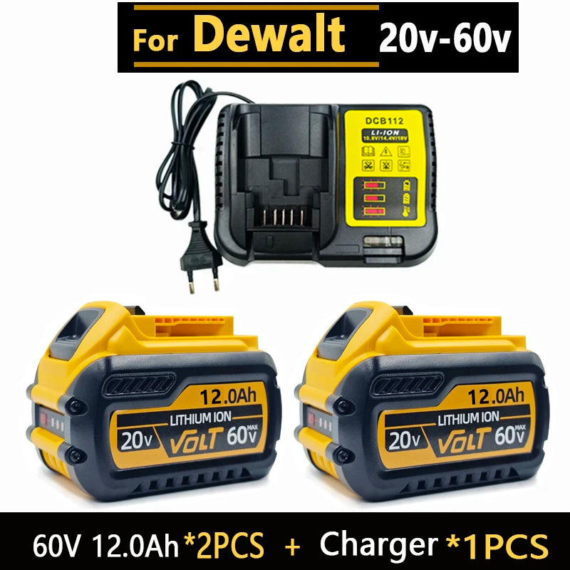 New High-Power for DEWALT 20V/60V Battery DCB200 DCB205 DCB206 * Power Tool 18V Battery 3AH 8AH 12AH 18AH Batteries DCD805