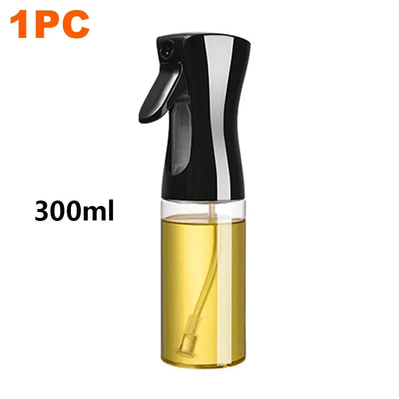 200/300/500m LOil Spray Plastic Household Kitchen Oil Spray Bottle or Oil Brush Nebulizing Mist Filling Cooking Dual Use BBQ