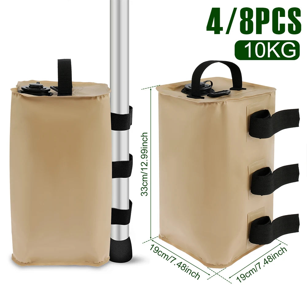 4/8Pcs Portable Canopy Water Weight Bag 88lbs Tent Water Weights with Fastening Straps Quick Installation Awning Leg Weights