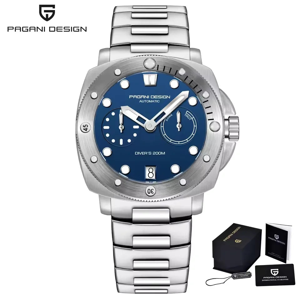 PAGANI Design 2026 New Men Automatic Mechanical Watches Top Brand Luxury 200M Waterproof AR Sapphire Watch for Men