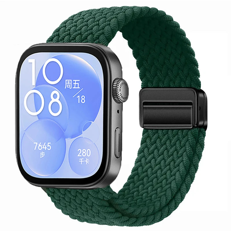Magnetic Buckle Strap for Huawei Watch Fit 3/4/4 Pro Nylon Loop Bracelet Correa for Huawei Watch Fit 5/Fit 5 Pro Smart Wristband