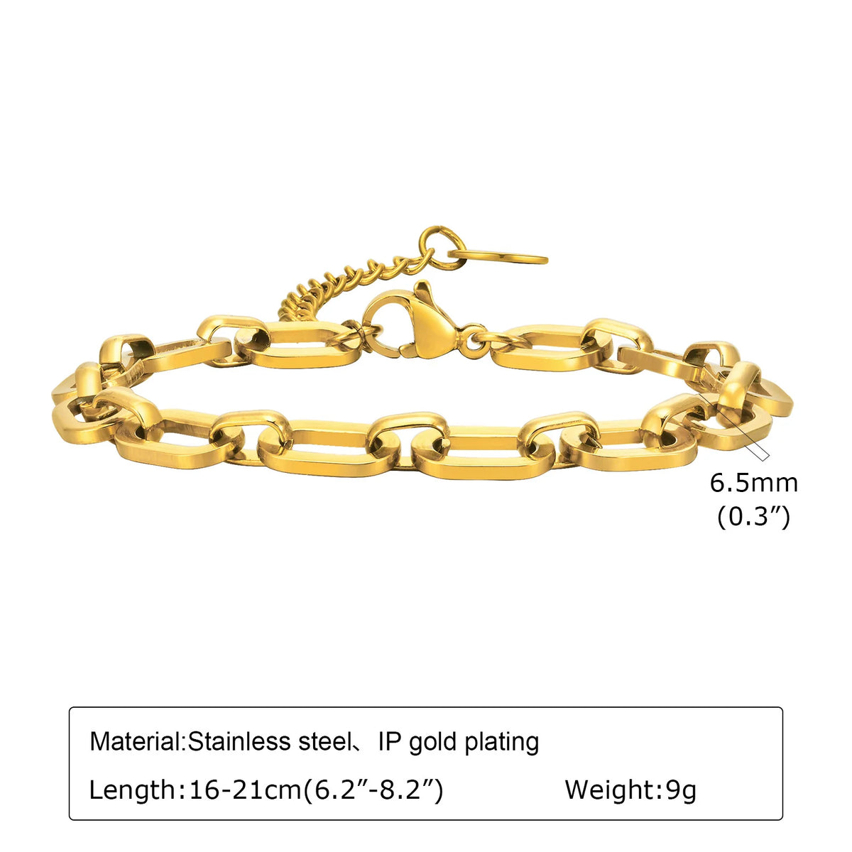 Chunky Gold Plated Link Necklace For Women, Stainless Steel Oval Thick Chain Choker Minimalist Jewelry Trendy Party Jewelry Gift