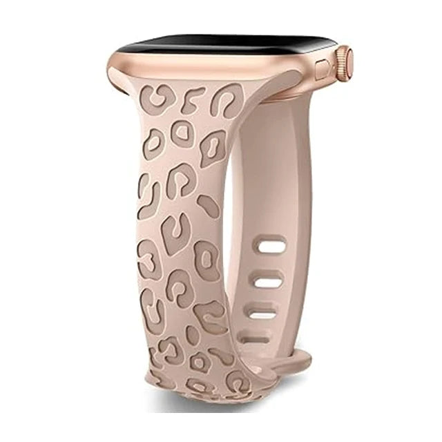Slim Strap For Apple Watch Band 40mm 41mm 42mm 38mm 46 44mm 45mm Engraved Silicone bracelet Correa Series 11 10 8 7 6 9 5 4 3 SE