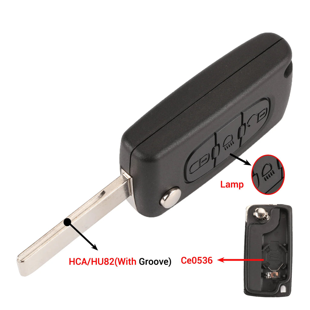 Jingyuqin 2/3 Buttons for Peugeot 207 307 308 407 607 807 For Citroen C2 C3 C4 C5 C6 Auto Remote key Case Va2/Hu83 CE0523 CE0536