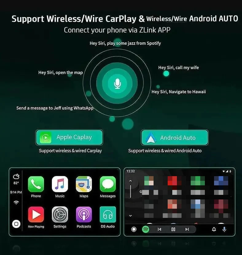 For Carplay Android Auto 9 Inch Touch Screen Android 15 Player Bluetooth GPS Navigation for Toyota 4Runner 2009-2019 Multimedia