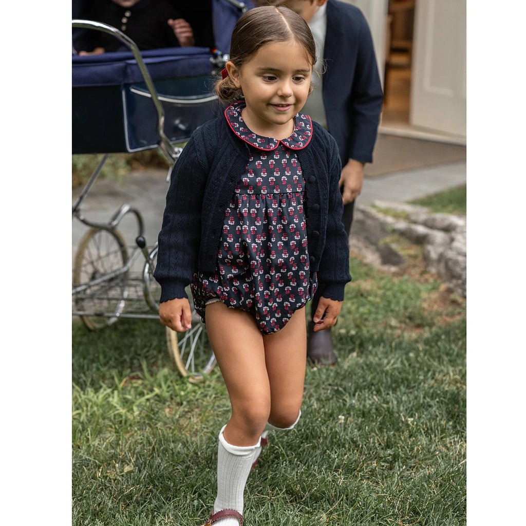 AP AW26 Madeline Collection Girls Floral Dress Boys O-neck Sweater Brothers Sisters Family Matching Clothing