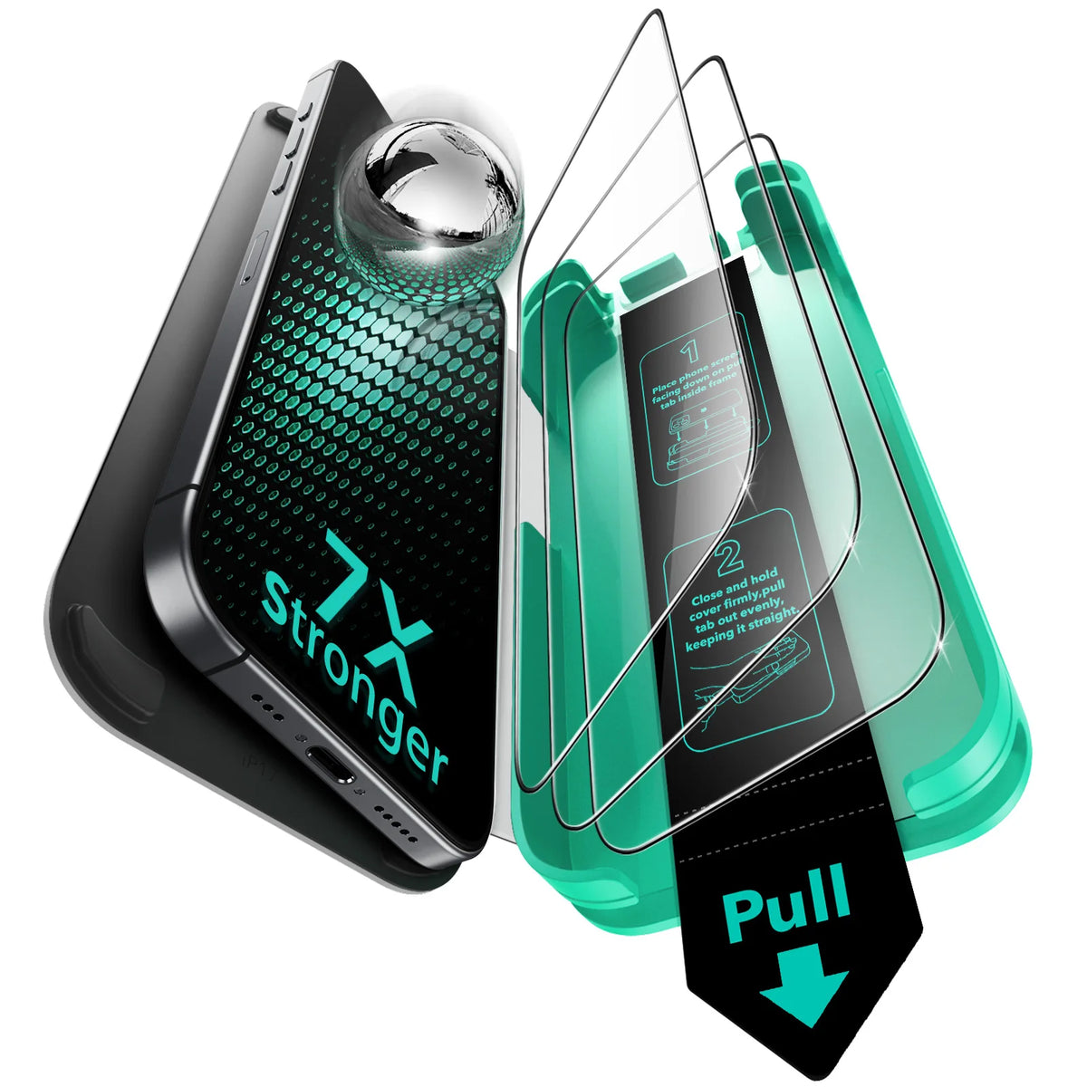 ESR 9H+ Glass for iPhone 17 Pro Max/17 Series Screen Protector Armorite Ultra-Tough Tempered Glass Film for iPhone 17 Pro