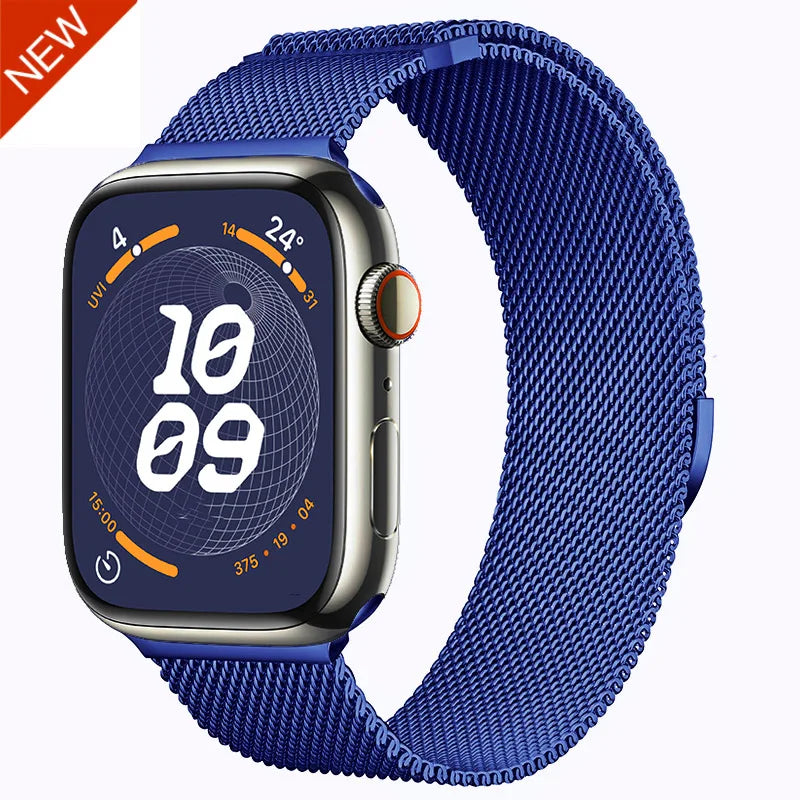 Milanese Strap for Apple Watch 44mm 40mm 45mm 41mm 46mm 42mm 38 49mm Metal Bracelet iWatch Series 11 10 Ultra 9 8 7 6 5 SE3 band