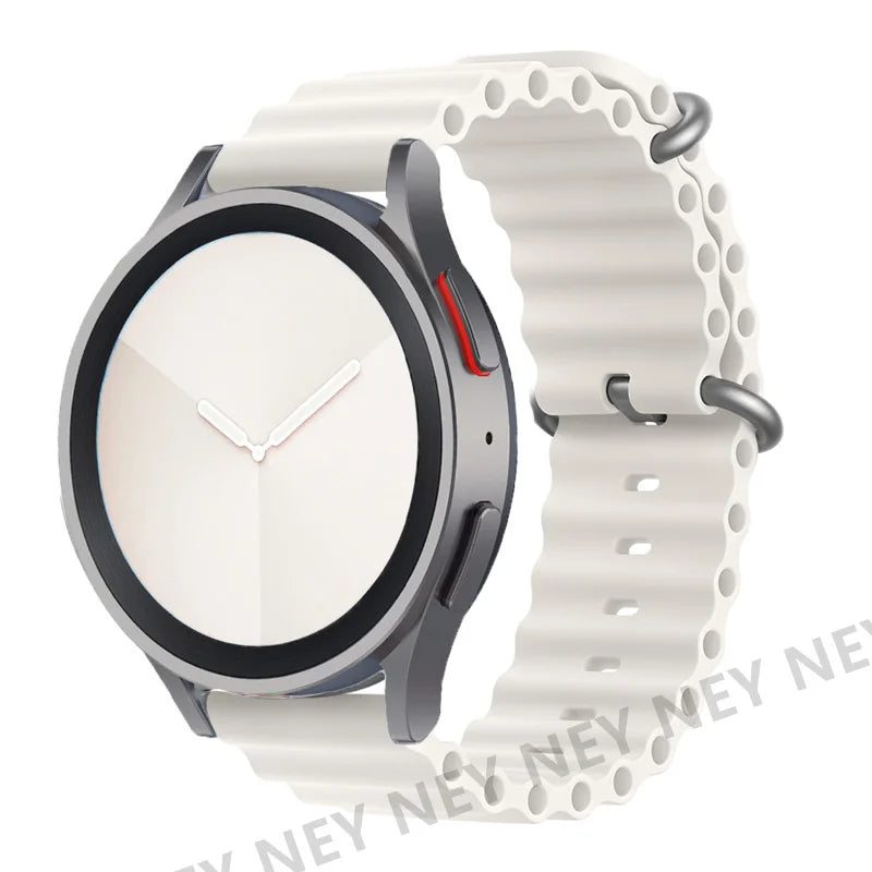 Ocean watch band For Samsung Galaxy Watch7 6 4-classic/5-Pro/active 2/Gear Silicone 22mm 20mm Bracelet Huawei GT 2 3 pro strap