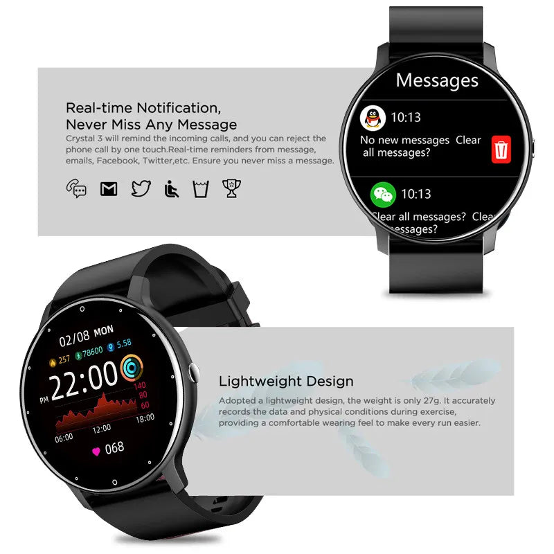 NEW Fashion Men Smart Watch Wireless Call Digital Fitness Tracker IP68 Waterproof Sport Smartwatch for Women Android Phones 2026