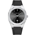 New Fashionable Round Dial Men's Quartz Watch, Calendar Display, Silicone Strap, Battery Powered, Suitable for Daily Wear