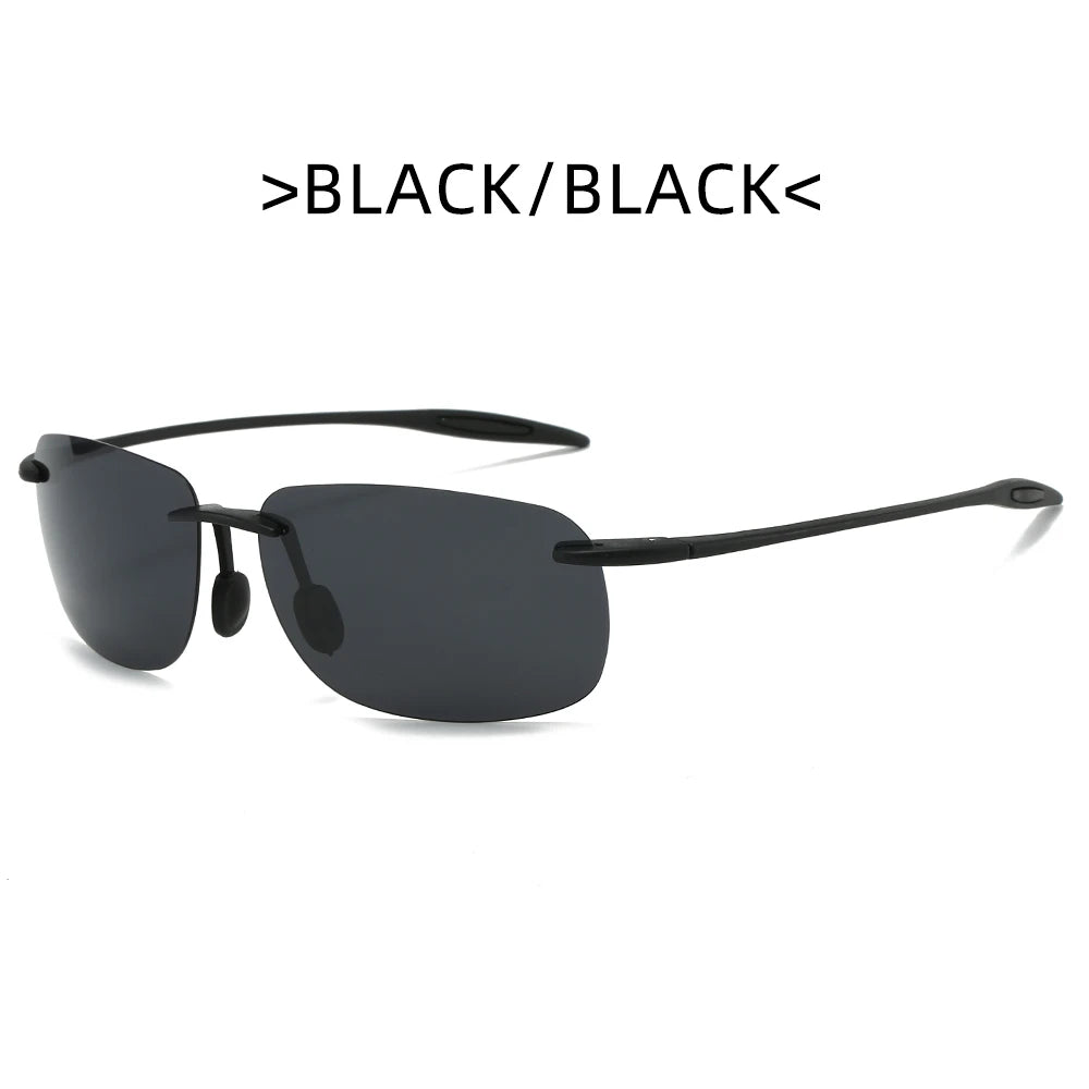 New Ultra-light Frameless Colorful Polarized Sunglasses for Men and Women TR90 Material Suitable for Leisure and Vacation UV400