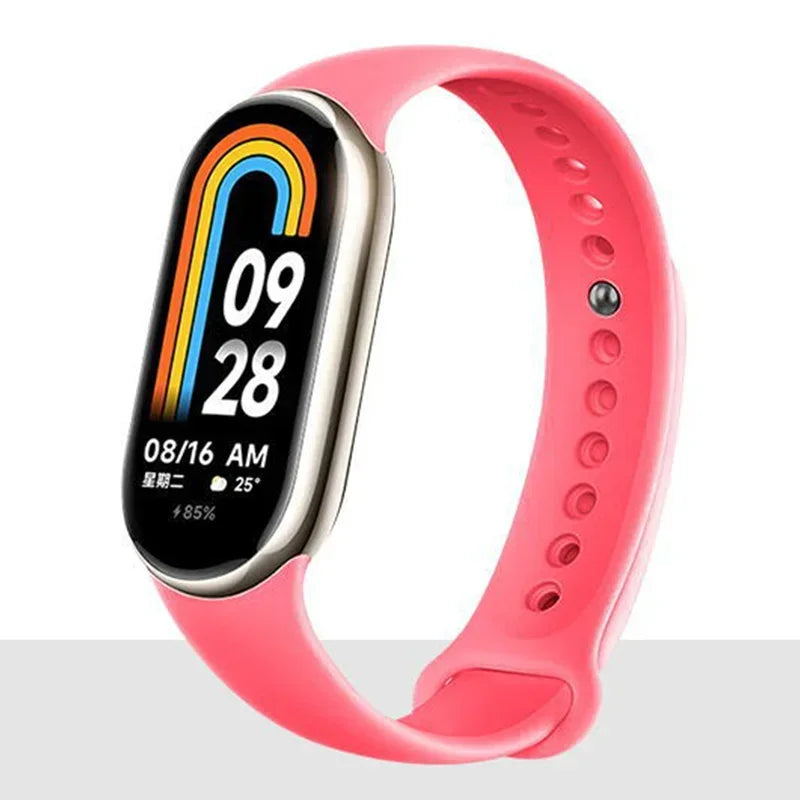 Silicone Strap For Xiaomi Mi band 8-8 NFC Sport Belt Replacement miband8 Bracelet waterproof smart band 8 watchband Accessories