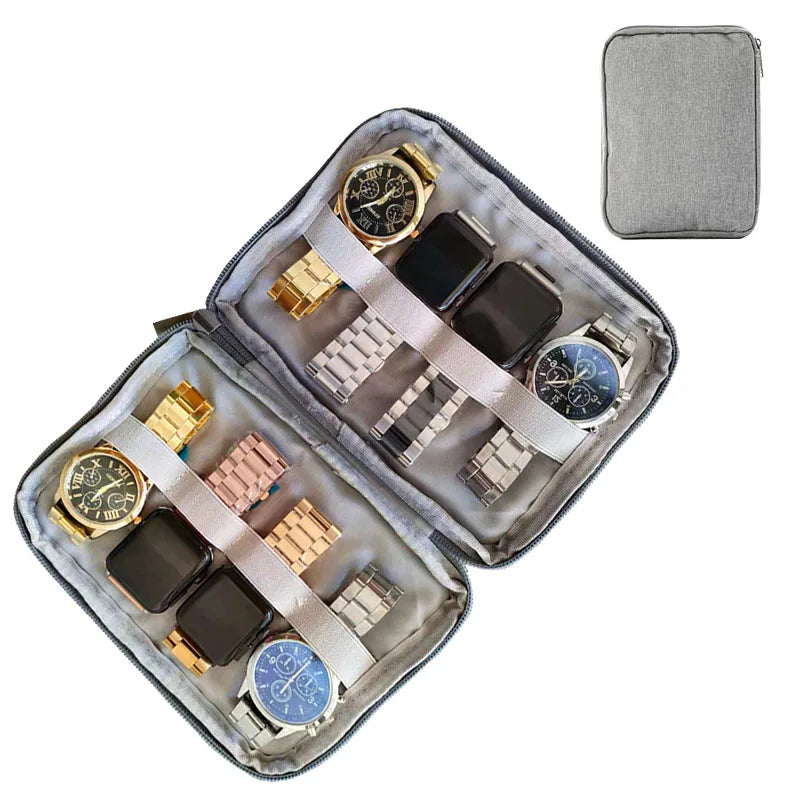 Waterproof Portable Box watch Holder Organizer Storage for Men Women smart watch boxes for Apple watch strap storage box watches