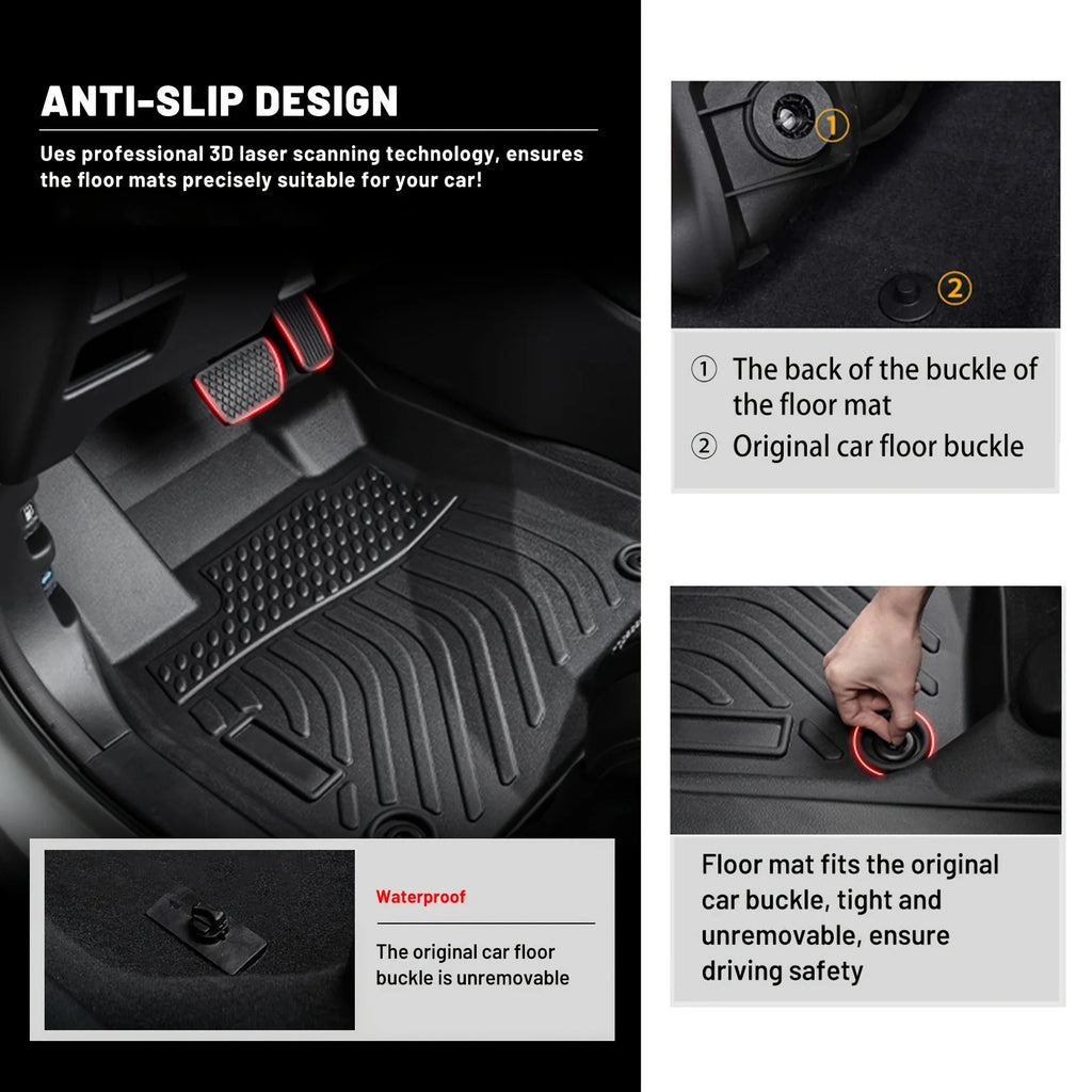 Orealauto Car Floor Mats Replacement For Honda CR-V 2012-2016 5seats Durable Odorless Front Rear Heavy Duty Carpeted Storage All Weather Anti-Slip Liners