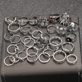35 Pcs Gothic Ring Set for Men Women Trendy Joker Face Devil Smile Face Finger Ring For Daily Outfits Party Accessories Gifts
