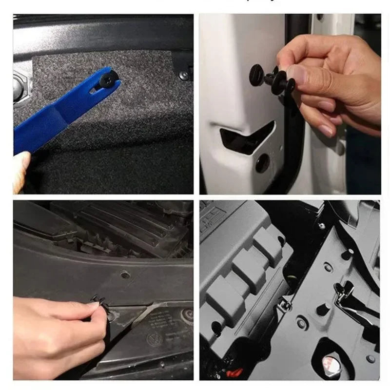 KKJOY Car Plastic Rivets Fasteners 8mm/6mm Bumper Fender Screws Clips 8mm Hole Auto Push Pin Clip Accessories for Vehicle Repair