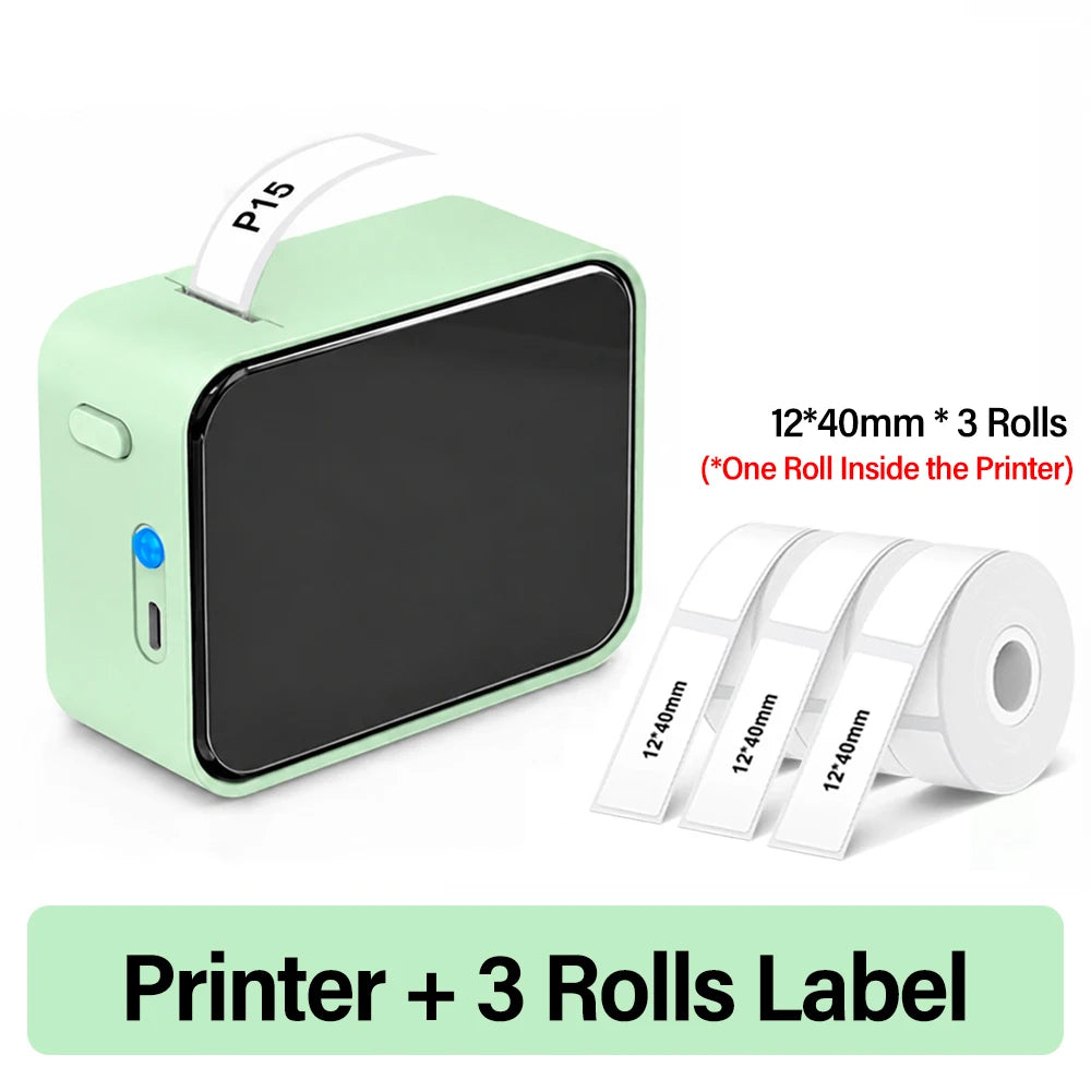 Marklife P15 Mini Label Printer Portable Thermal Printer Inkless Self-adhesive Paper Sticker Printing Machine Name Tag Labeller