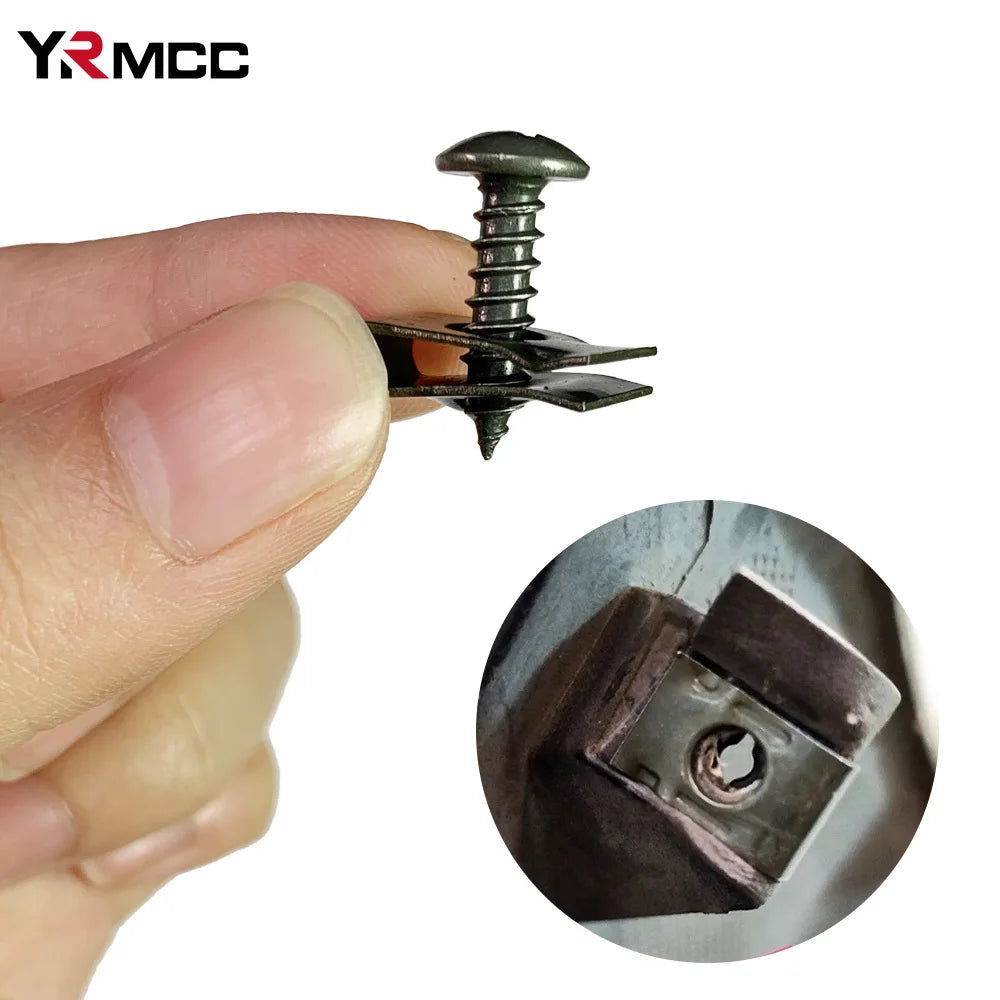 Car Fastener Clip U-Type Metal Screw Clips Kit for Undertray Splash Shield Guard Bumper Screws Auto Engine Cover Car Accessories