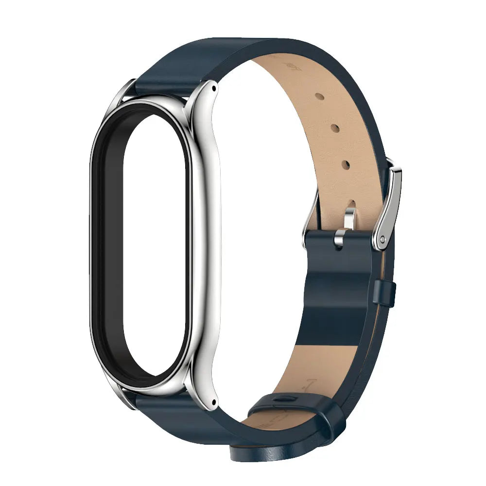 For Mi Band 10 9 8 7 6 5 Strap Silicone Wristband for Mi Band 9 Leather Strap For Mi band 8 Bracelet MiBand Metal Wristbands