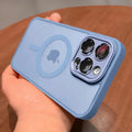 Magnetic Luxury Matte Translucent Armor Shockproof Case For iPhone 13 12 11 15 Pro Max 14 Plus For Magsafe Wireless Charge Cover