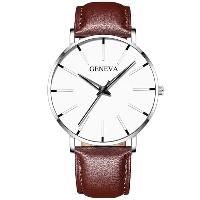 Minimalist Mens Fashion Ultra Thin Watches Simple Men Business Mesh Belt Quartz Wrist Watch Relogio Masculino