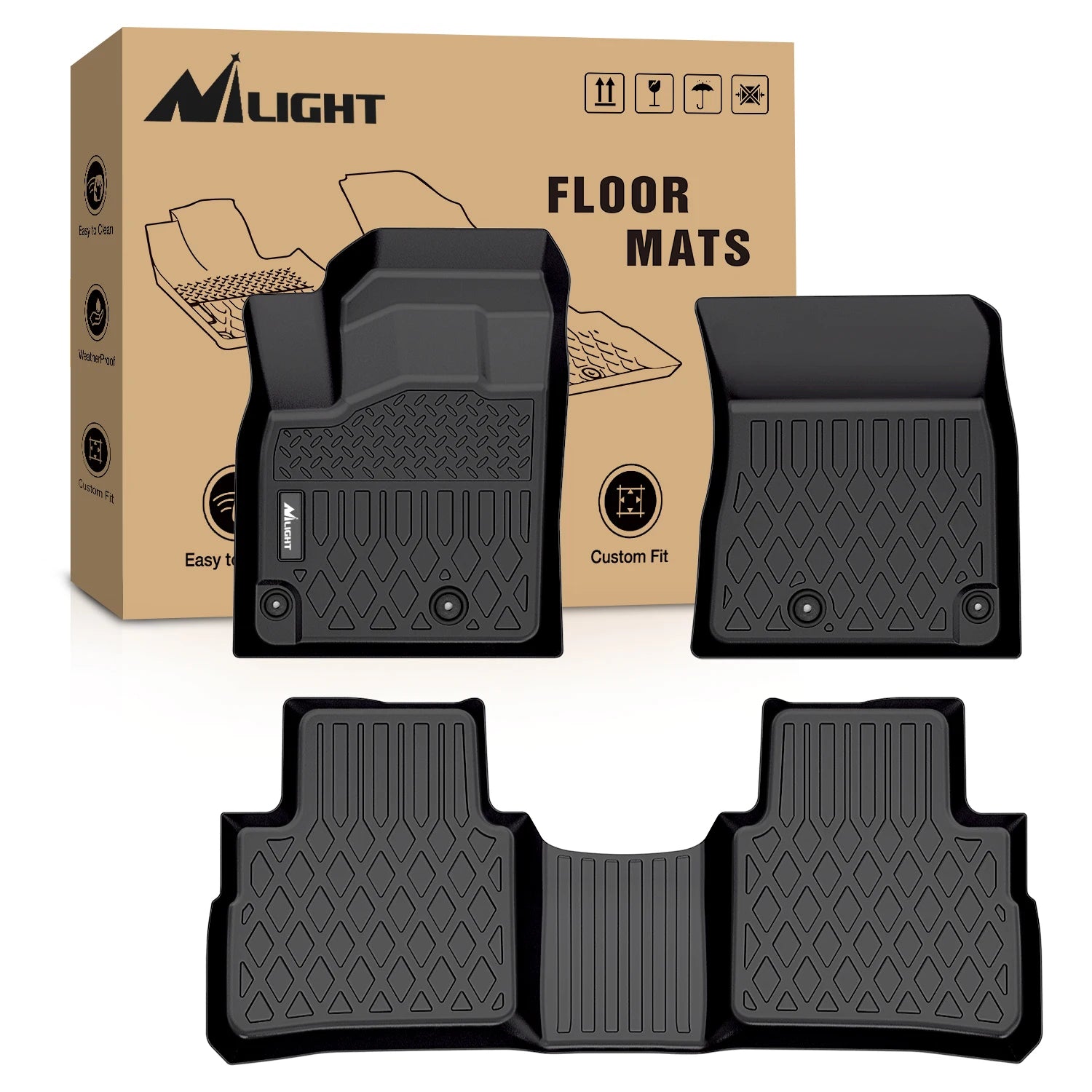 Nilight Custom Fit TPE Floor Mats All Weather Waterproof Heavy Duty Car Floor Liners for Nissan Altima 2007-2025 Rogue 2014-2025 Pathfinder 2013-2025 Murano 2019-2025 Sentra 2014-2025 Titan Titan XD Frontier Ariya Kicks Armad