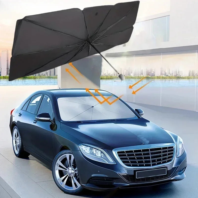 Car Windshield Sun Shade Umbrella Foldable Sunshade Front Window Cover for UV Block Heat Protection Protector Parasol Amagi