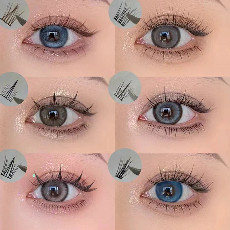 Sunflower Lashes Brown Manga False Eyelashes Natural Soft  Large Capacity Anime Eyelashes Douyin Wanghong Makeup Anime Eyelashes