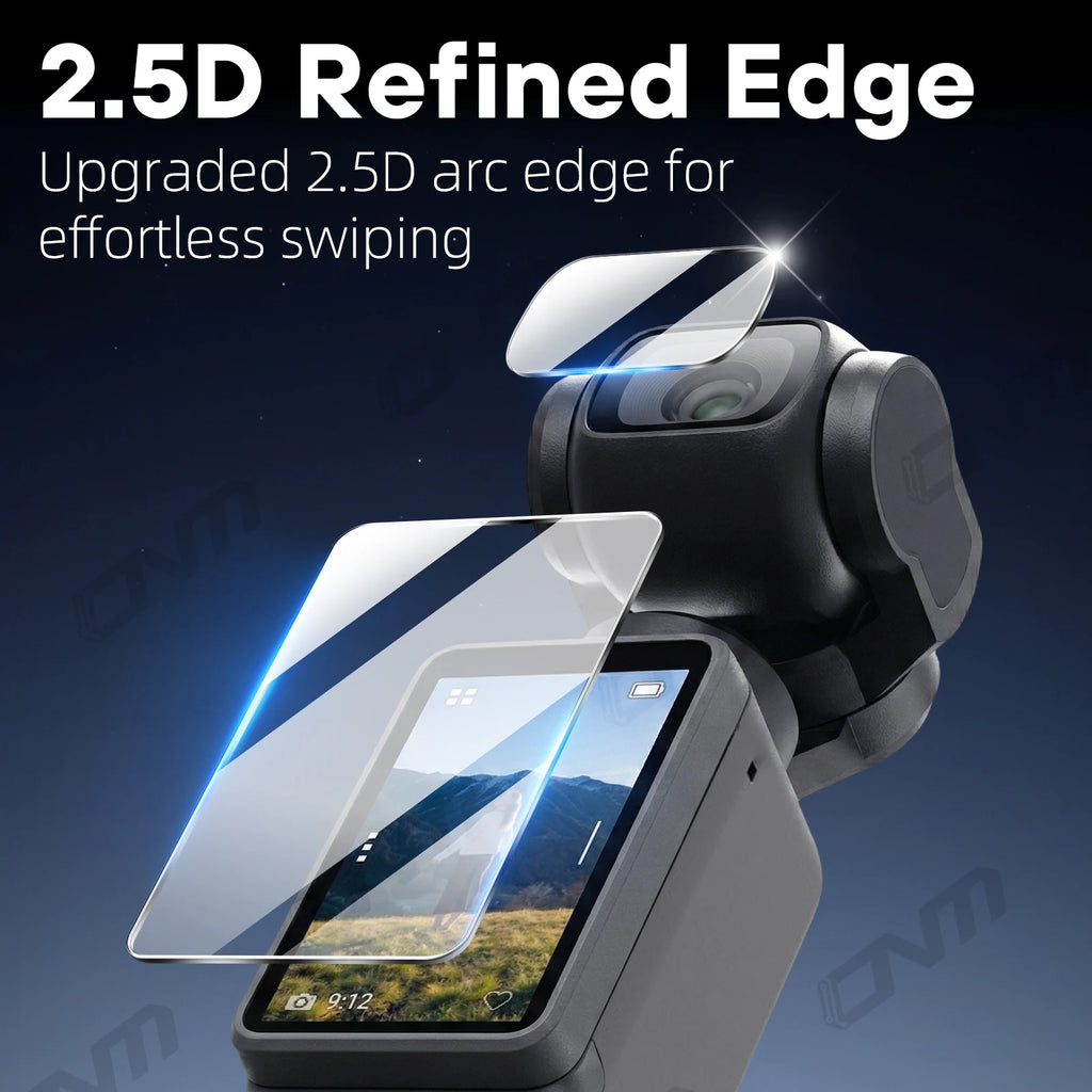 9H Tempered Glass For DJI Osmo Pocket 4 3, Ultra-Clear Glass Camera Lens Screen Protector Film For DJI Pocket4 Accessories
