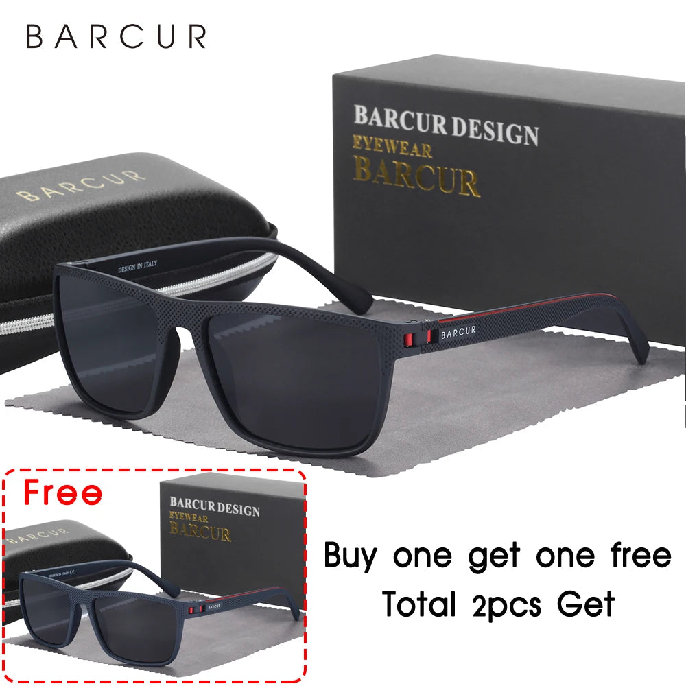 BARCUR Outdoor Sunclasses for Men Polarized FishingTravel TR90 Light Weight Sun Glasses Women Eyewear Accessory Oculos