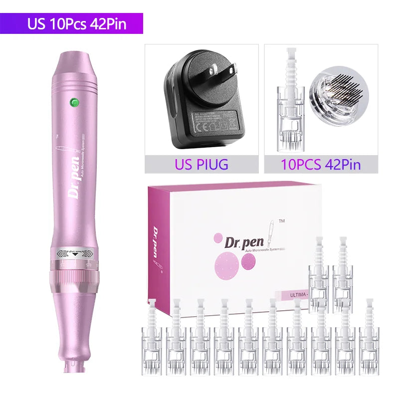 Authentic Dr. Pen Ultima M7 12Pcs 0.25mm Needles Multi-function Facial Mesotherapy Skin Wireless Electric Derma Beauty Device