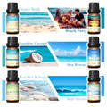 HIQILI Gold Coast Set, TOP 6 PCS Fragrance Oils Gift Set for Aromatherapy Car Home Hotel Diffuser Candles Making