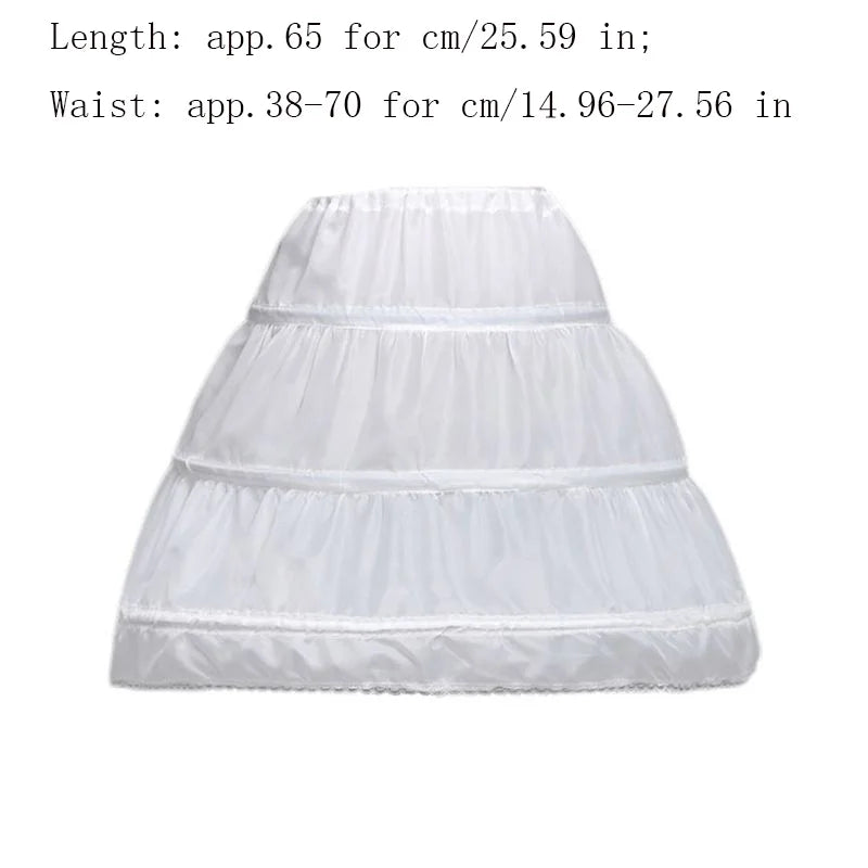 Girl Crinoline Underskirt for Lolita Dress with hoop Little Girl Under skirt Short Underskirt A-line Petticoat