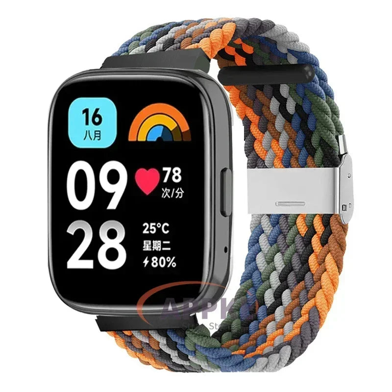 Elastic Braided Strap For Redmi Watch 5/3 Active Watchband Nylon Adjustable Quick Release Bracelet For Redmi Watch 3/5 Lite