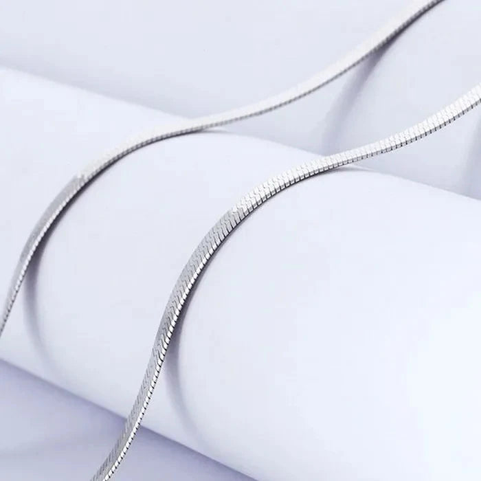 URMYLADY 925 Sterling Silver fine 4MM Blade Chain Necklace for Women Men Luxury wedding party Jewelry Holiday gifts