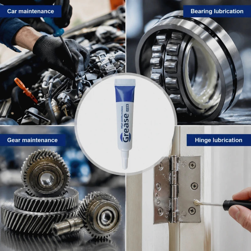 Waterproof White Lithium Based Lubricating Grease Seal Lubricant for Auto O-rings Rubber Metal Bearing Long Lasting Lubrication
