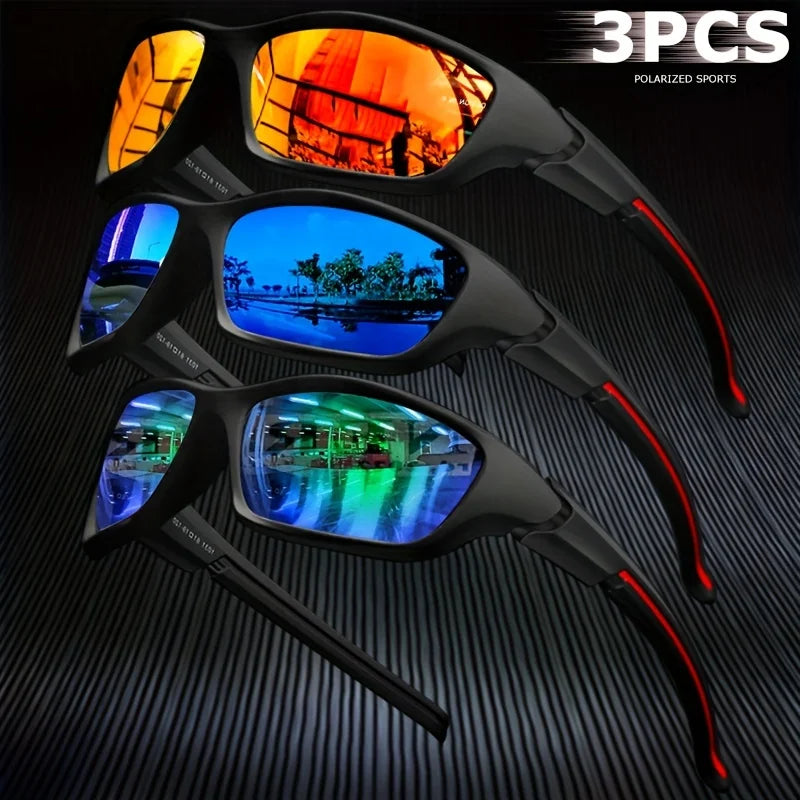 2/3PCS New Polarized Sunglasses for Men Outdoor Fashion Sports Fishing Cycling Eye Protection Sun Glasses Luxury Design Uv400