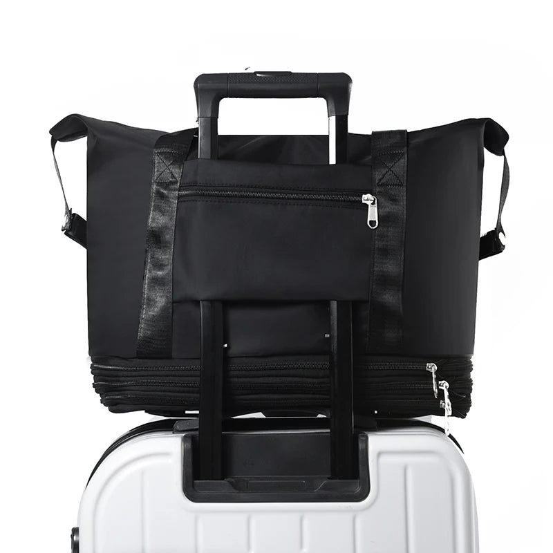 Giant Rolling Travel Duffel Bag - Spacious, Lightweight Luggage Bag With Wheels Portable Overnight Bag, Weekend Travel Bag