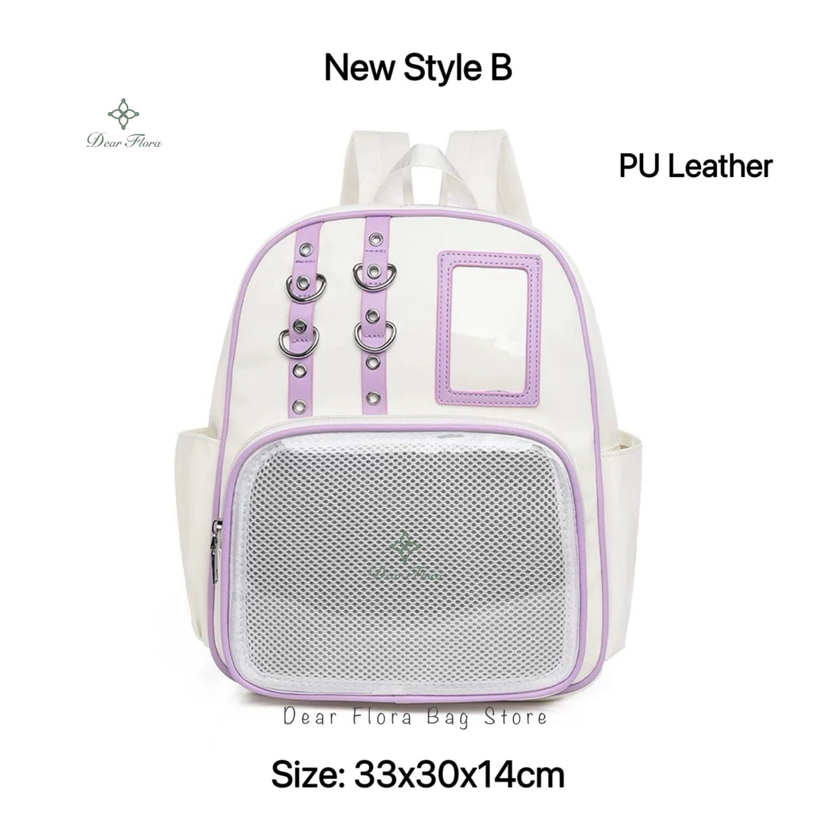 Y2K Cute Mini Backpack Women Kawaii Ita Bag Sweet Girl Transparent Rucksack DIY Personality Display Knapsack Lolita Shoulder Bag