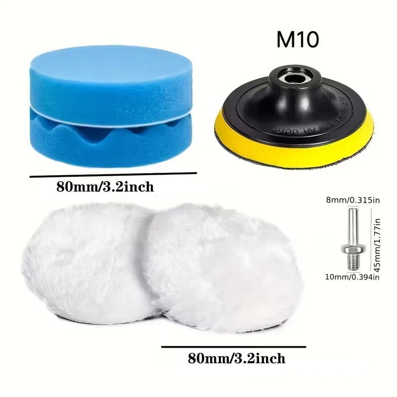 3 Inch Headlight Repair Restoration Kit 37 Pcs Wet Dry Sanding Discs 800-5000 Grit Silicon Carbide Sponge Wool Polishing Pad